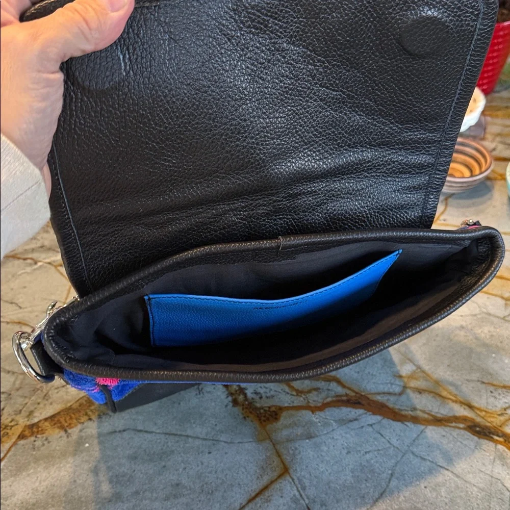 Luxury Blue and Pink Designer Men's Bag - Picture 3 of 3